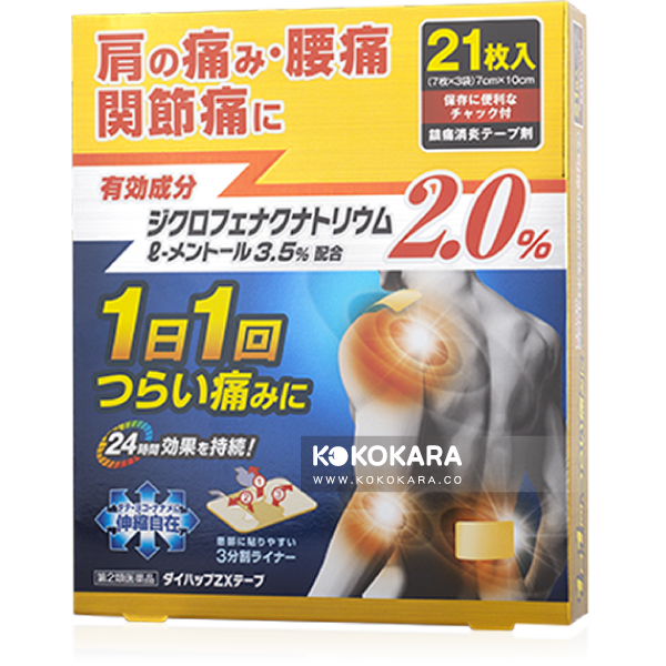 093. 大石膏盛堂 鎮痛消炎 2.0% ZX貼布 21枚入