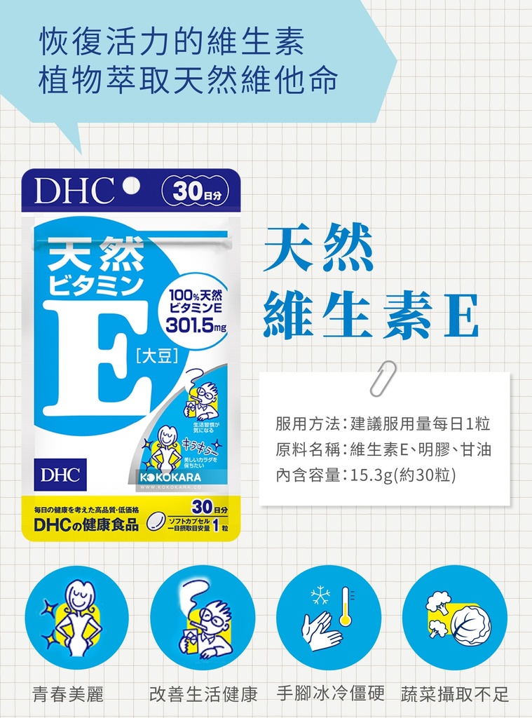 129. DHC 維生素E 【大豆】30日分