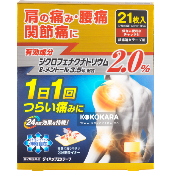 093. 大石膏盛堂 鎮痛消炎 2.0% ZX貼布 21枚入