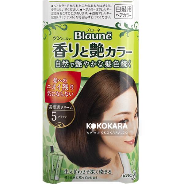 ブローネ Blaune 香りと艶カラー クリーム  (5 ブラウン)