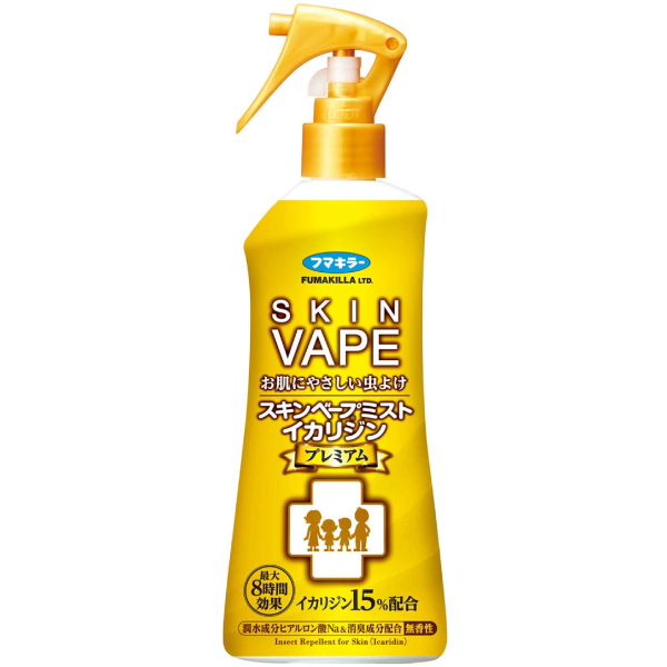 FUMAKILLA 福馬 SKIN VAPE PREMIUM 8小時長效驅蟲噴霧 溫和無香性 200mL (金色瓶)
