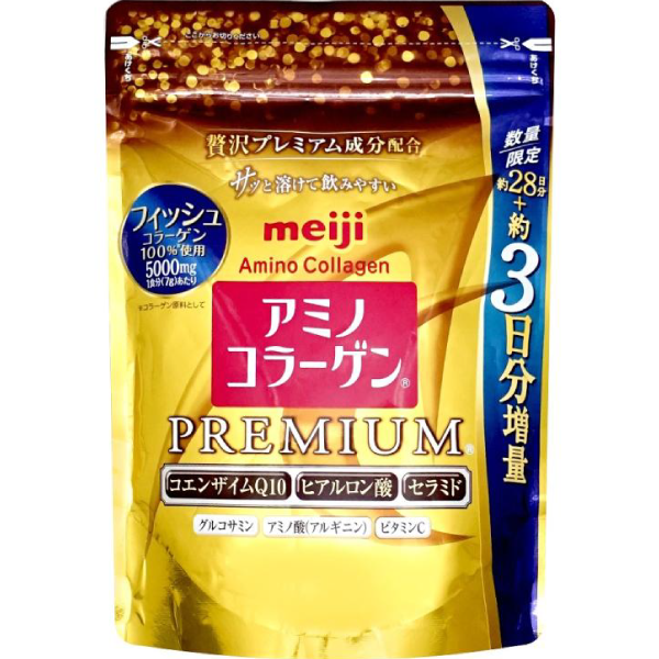 062.明治 膠原蛋白粉 Premium 粉璀璨金 28日份+3日增量 217g