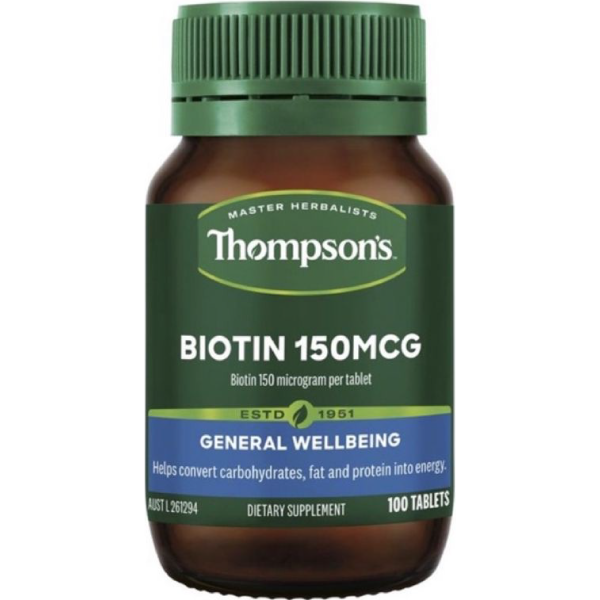 澳洲 THOMPSON’S湯普森生物素150mcg 100顆