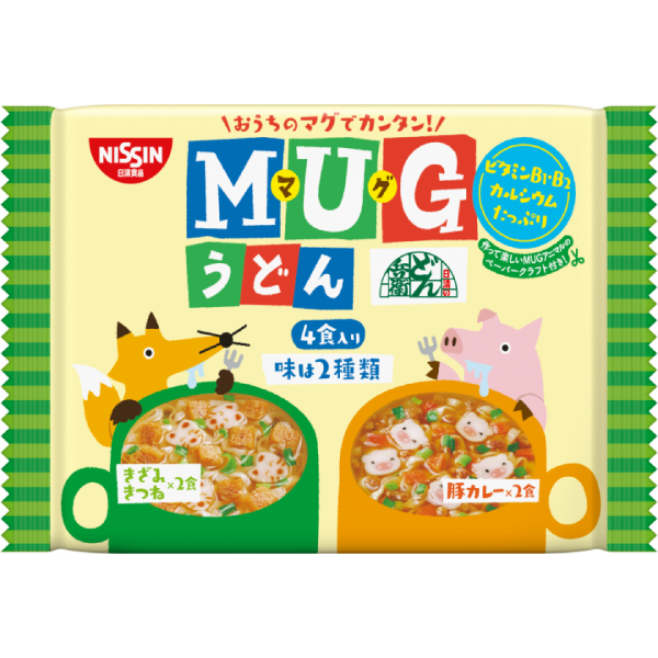 日清 MUG馬克杯麵 烏龍麵 咖哩 (綠包裝)