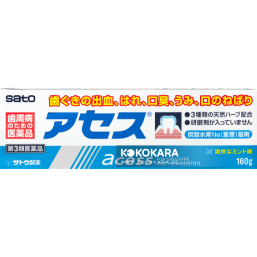 [佐藤製藥] 082. 佐藤製藥 雅雪舒 acess 牙周病專用牙膏 160g (清爽海鹽味)