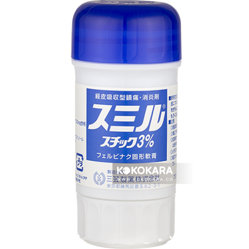 [三笠製藥] 227. 三笠製藥 經皮吸收型鎮痛消炎 SUMILU STICK 3%  固型軟膏  (藍蓋推痠)