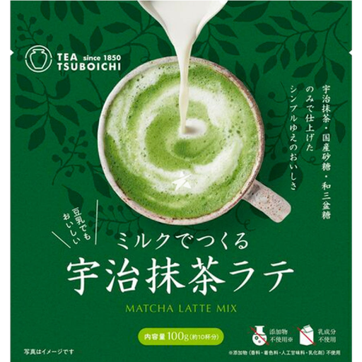 [つぼ市製茶本舗] 512.老舖 TSUBOICHI 製茶本舖 宇治抹茶牛奶拿鐵 100g
