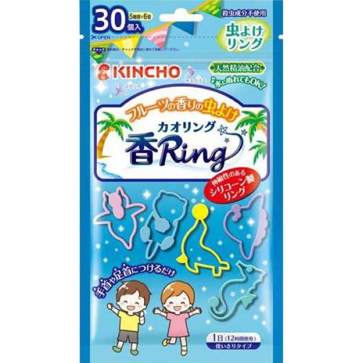 [大日本除蟲菊] 383.KINCHO 金鳥/金雞 兒童防蚊驅蚊手環(藍色果香)-30入  (天然精油驅趕蚊蟲 持續12小時)