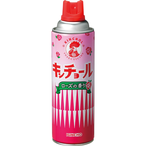 [大日本除蟲菊] KINCHO 金鳥/金雞 3倍持久萬用防蚊噴霧 玫瑰香味 450ML(粉)
