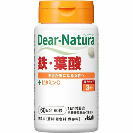 [Asahi 朝日] Asahi 朝日 Dear Natura 鐵+葉酸 60日分