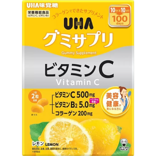 [UHA] 日本 COSTCO UHA 維他命C+B2味覺糖 檸檬口味 200粒 100天