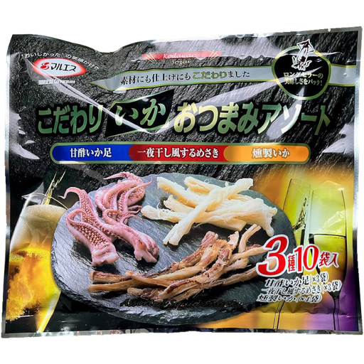 日本 COSTCO Maruesu 特製魷魚零食拼盤 3種口味10個入