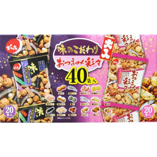 [でん六] COSTCO でん六 味のこだわり 大入40袋 /小魚海苔卷小袋